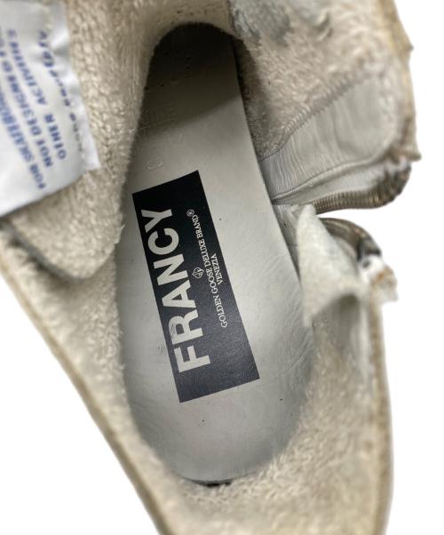 FRANCY GOLDEN GOOSE（FRANCY GOLDEN GOOSE）FRANCY GOLDEN GOOSE (FRANCY GOLDEN GOOSE) ダメージ加工ハイカットスニーカー　ビンテージ仕上げ ホワイト サイズ:38の古着・服飾アイテム