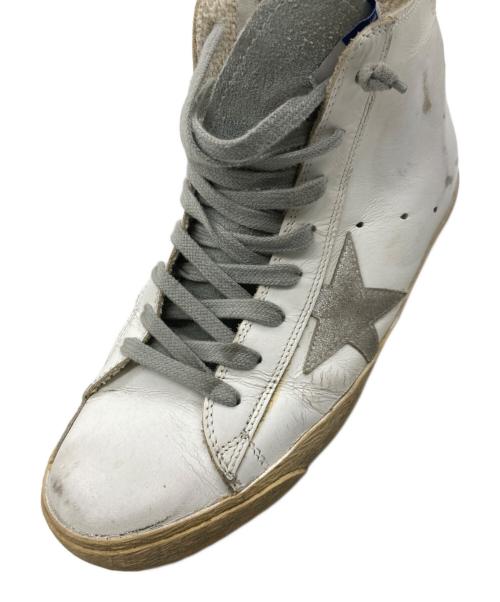 FRANCY GOLDEN GOOSE（FRANCY GOLDEN GOOSE）FRANCY GOLDEN GOOSE (FRANCY GOLDEN GOOSE) ダメージ加工ハイカットスニーカー　ビンテージ仕上げ ホワイト サイズ:38の古着・服飾アイテム