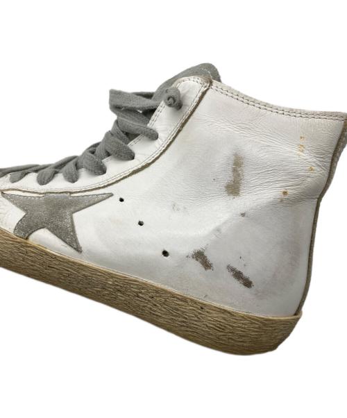 FRANCY GOLDEN GOOSE（FRANCY GOLDEN GOOSE）FRANCY GOLDEN GOOSE (FRANCY GOLDEN GOOSE) ダメージ加工ハイカットスニーカー　ビンテージ仕上げ ホワイト サイズ:38の古着・服飾アイテム