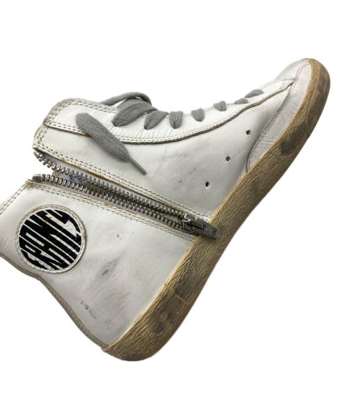 FRANCY GOLDEN GOOSE（FRANCY GOLDEN GOOSE）FRANCY GOLDEN GOOSE (FRANCY GOLDEN GOOSE) ダメージ加工ハイカットスニーカー　ビンテージ仕上げ ホワイト サイズ:38の古着・服飾アイテム