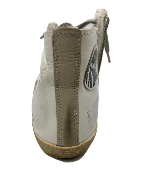 FRANCY GOLDEN GOOSE（FRANCY GOLDEN GOOSE）FRANCY GOLDEN GOOSE (FRANCY GOLDEN GOOSE) ダメージ加工ハイカットスニーカー　ビンテージ仕上げ ホワイト サイズ:38の古着・服飾アイテム