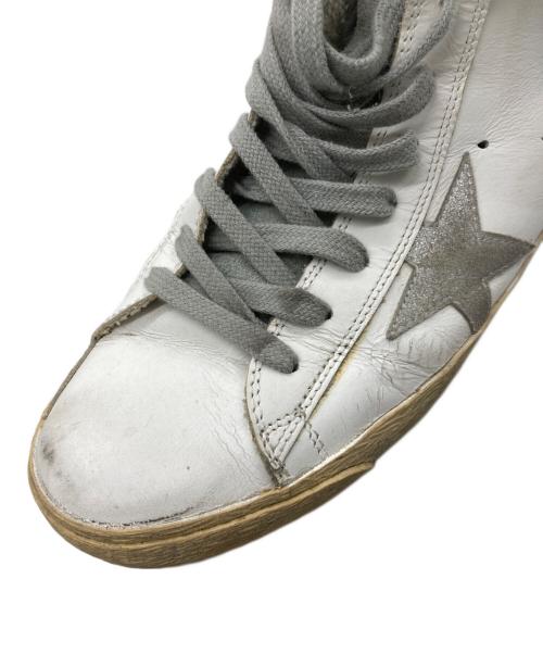 FRANCY GOLDEN GOOSE（FRANCY GOLDEN GOOSE）FRANCY GOLDEN GOOSE (FRANCY GOLDEN GOOSE) ダメージ加工ハイカットスニーカー　ビンテージ仕上げ ホワイト サイズ:38の古着・服飾アイテム