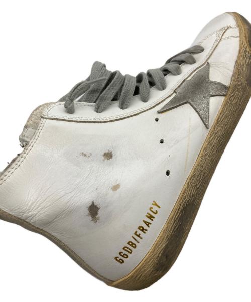 FRANCY GOLDEN GOOSE（FRANCY GOLDEN GOOSE）FRANCY GOLDEN GOOSE (FRANCY GOLDEN GOOSE) ダメージ加工ハイカットスニーカー　ビンテージ仕上げ ホワイト サイズ:38の古着・服飾アイテム