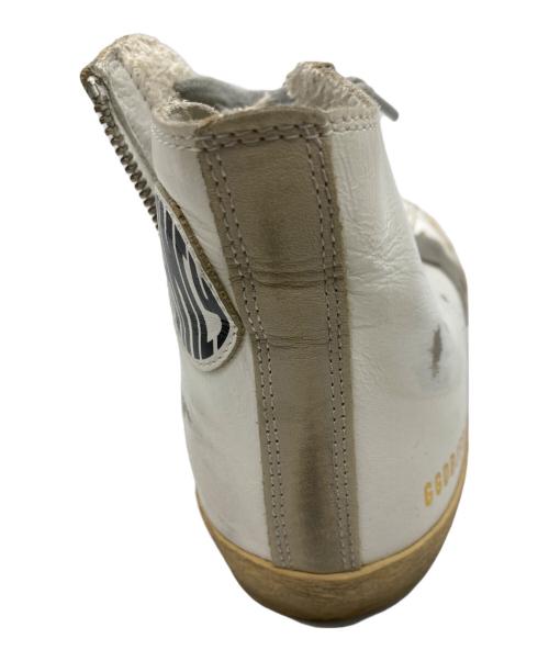 FRANCY GOLDEN GOOSE（FRANCY GOLDEN GOOSE）FRANCY GOLDEN GOOSE (FRANCY GOLDEN GOOSE) ダメージ加工ハイカットスニーカー　ビンテージ仕上げ ホワイト サイズ:38の古着・服飾アイテム