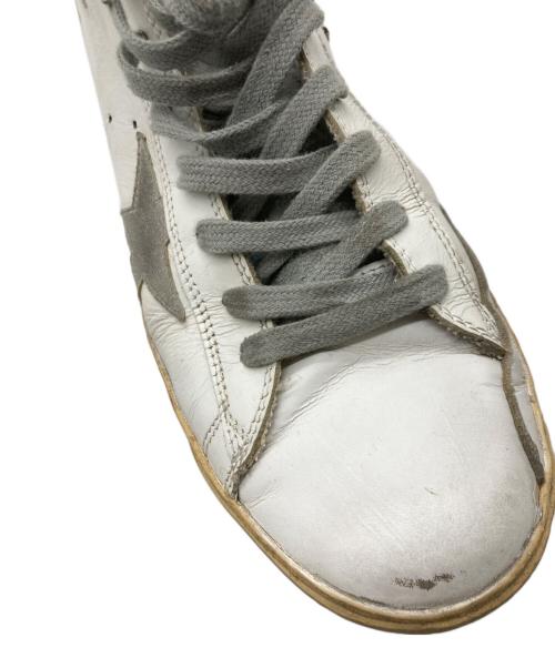 FRANCY GOLDEN GOOSE（FRANCY GOLDEN GOOSE）FRANCY GOLDEN GOOSE (FRANCY GOLDEN GOOSE) ダメージ加工ハイカットスニーカー　ビンテージ仕上げ ホワイト サイズ:38の古着・服飾アイテム