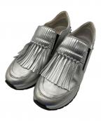 TOD'Sトッズ）の古着「メタリックフリンジスリッポン」｜シルバー