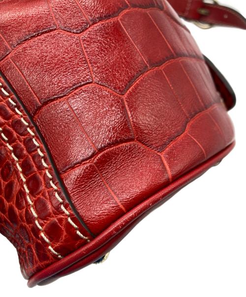 LANCEL（ランセル）LANCEL (ランセル) 2WAY型押し巾着バッグ レッド サイズ:-の古着・服飾アイテム