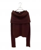 COLUMNコラム）の古着「カシミヤ混スヌード付きニット」｜ブラウン
