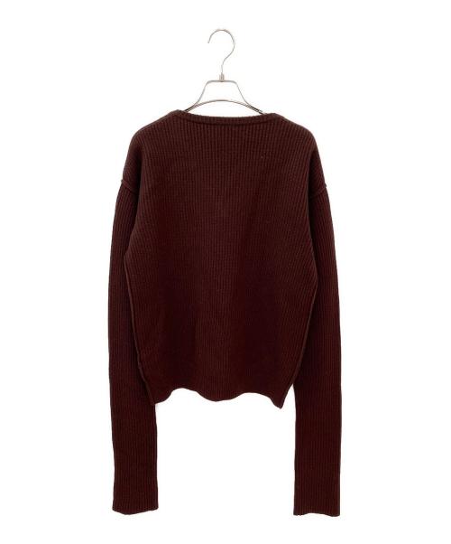 COLUMN（コラム）COLUMN (コラム) カシミヤ混スヌード付きニット ブラウン サイズ:Fの古着・服飾アイテム