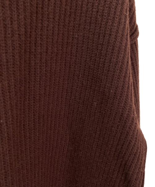 COLUMN（コラム）COLUMN (コラム) カシミヤ混スヌード付きニット ブラウン サイズ:Fの古着・服飾アイテム