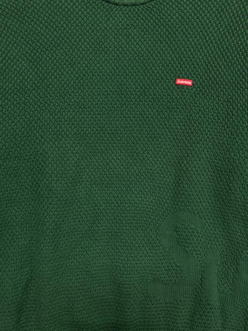 SUPREME（シュプリーム）SUPREME (シュプリーム) Textured Small Box Sweater グリーン サイズ:Mの古着・服飾アイテム