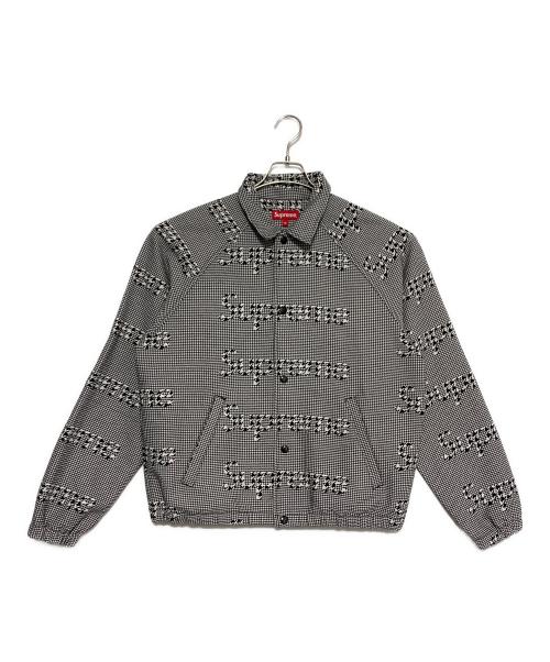 SUPREME（シュプリーム）SUPREME (シュプリーム) Houndstooth Logos Snap Front Jacket ブラック サイズ:Mの古着・服飾アイテム