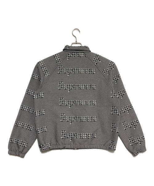 SUPREME（シュプリーム）SUPREME (シュプリーム) Houndstooth Logos Snap Front Jacket ブラック サイズ:Mの古着・服飾アイテム