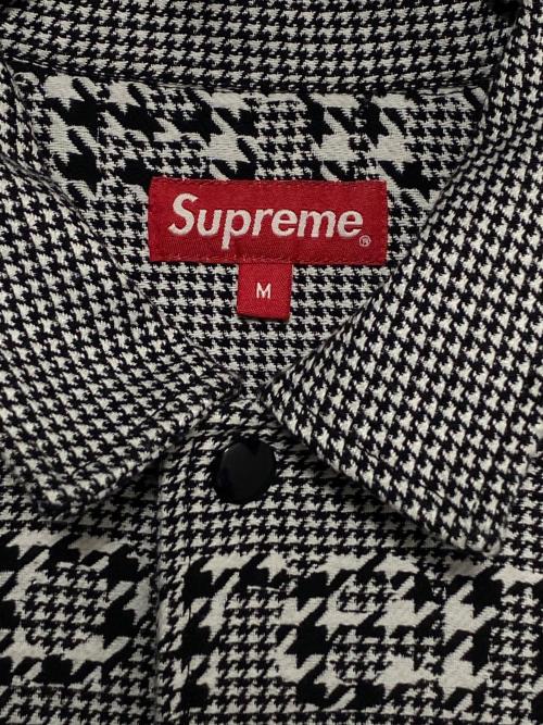 SUPREME（シュプリーム）SUPREME (シュプリーム) Houndstooth Logos Snap Front Jacket ブラック サイズ:Mの古着・服飾アイテム