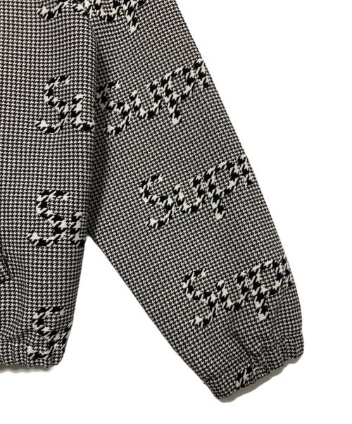 SUPREME（シュプリーム）SUPREME (シュプリーム) Houndstooth Logos Snap Front Jacket ブラック サイズ:Mの古着・服飾アイテム