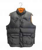 RockyMountainFeatherBed×PORTER×BEAMSロッキーマウンテンフェザーベッド×ポーター×ビームス）の古着「レザーナイロンダウンベスト」｜ブラック