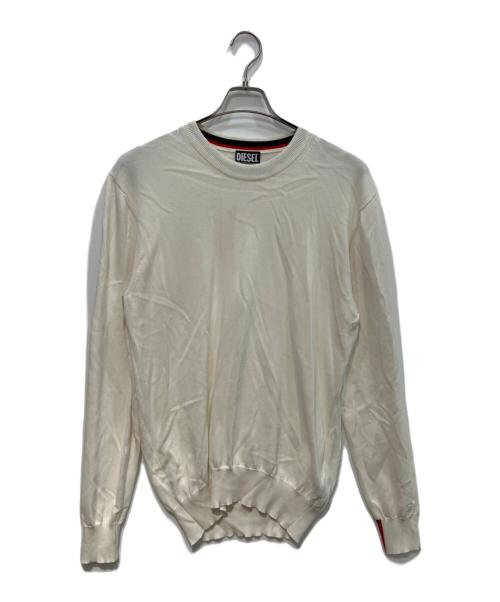DIESEL（ディーゼル）DIESEL (ディーゼル) K-YONKERS ニット ホワイト サイズ:Sの古着・服飾アイテム