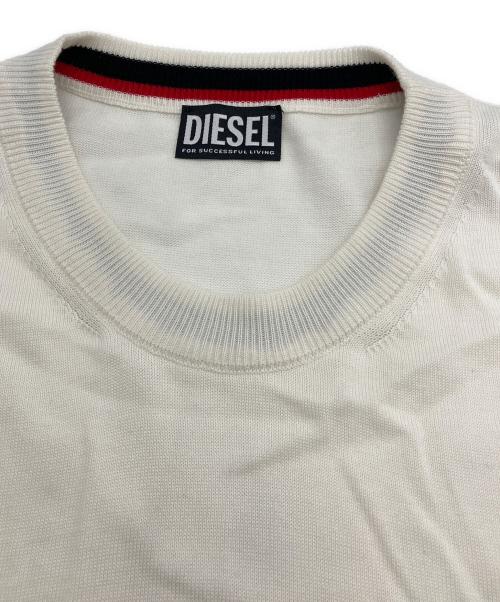 DIESEL（ディーゼル）DIESEL (ディーゼル) K-YONKERS ニット ホワイト サイズ:Sの古着・服飾アイテム