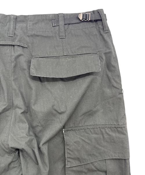 The shepherd UNDERCOVER（ザシェパード アンダーカバー）the shepherd UNDERCOVER (ザシェパード アンダーカバー) リップクロステーパードアーミーカーゴパンツ　US1D4595 ブラック サイズ:2の古着・服飾アイテム