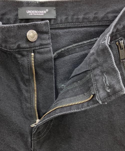 UNDERCOVER（アンダーカバー）UNDERCOVER (アンダーカバー) カツラギヒザリブ切替デニムパンツ ブラック サイズ:2の古着・服飾アイテム