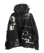 UNDERCOVERアンダーカバー）の古着「JQフーデッドアーミーブルゾン」｜ブラック