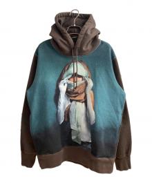 UNDERCOVER×Markus Akesson（アンダーカバー×マーカス アーケッソン)）の古着「The Mask / 度詰キモウウラケHoodie」｜ブラウン×ブルー