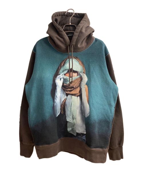 UNDERCOVER（アンダーカバー）UNDERCOVER (アンダーカバー) Markus Akesson (マーカス アーケッソン)) The Mask / 度詰キモウウラケHoodie ブラウン×ブルー サイズ:3の古着・服飾アイテム