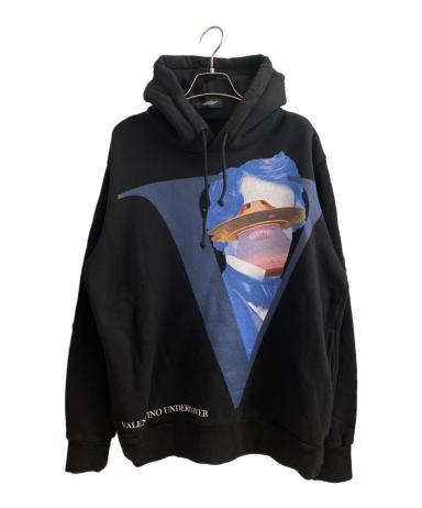 ☆美品☆VALENTINO ×UNDERCOVERグラフィックフーディー 黒 中古・古着通販】UNDERCOVER (アンダーカバー) VALENTINO