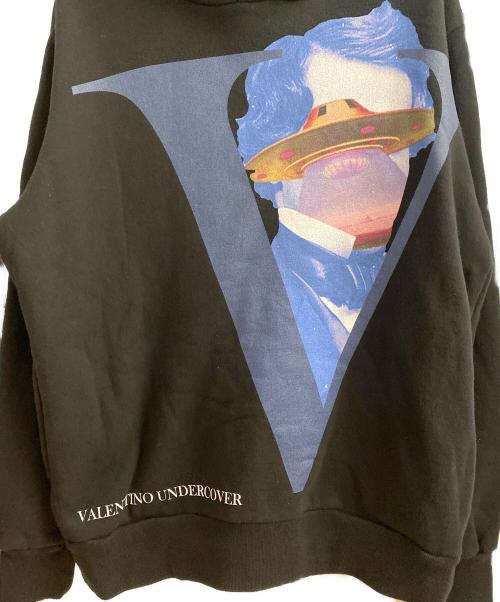 UNDERCOVER（アンダーカバー）UNDERCOVER (アンダーカバー) VALENTINO (ヴァレンティノ) グラフィックフーディ ブラック サイズ:2の古着・服飾アイテム