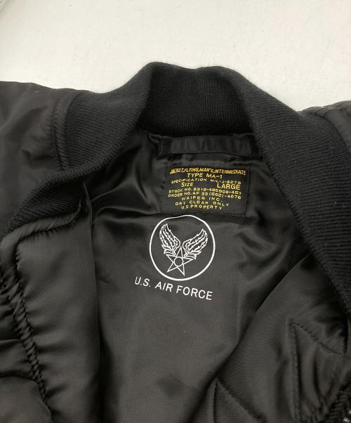 waiper（ワイパー）waiper (ワイパー) MA-1ジャケット ブラック サイズ:Lの古着・服飾アイテム