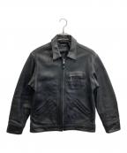 Schottショット）の古着「LEATHER TRACKER JACKET」｜ブラック