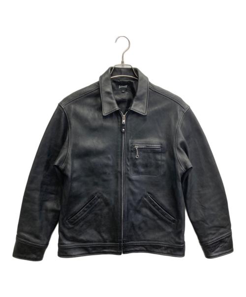 Schott（ショット）Schott (ショット) LEATHER TRACKER JACKET ブラック サイズ:Mの古着・服飾アイテム