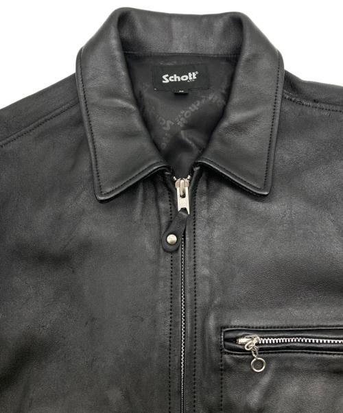 Schott（ショット）Schott (ショット) LEATHER TRACKER JACKET ブラック サイズ:Mの古着・服飾アイテム