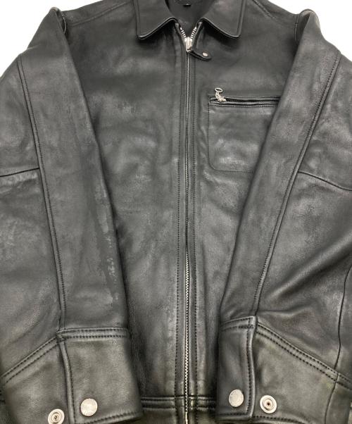 Schott（ショット）Schott (ショット) LEATHER TRACKER JACKET ブラック サイズ:Mの古着・服飾アイテム
