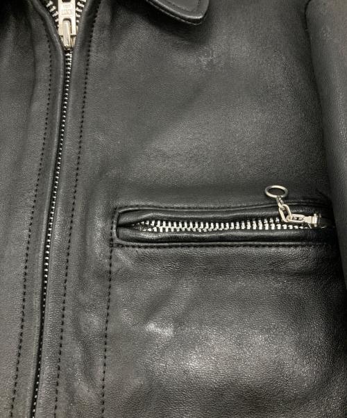 Schott（ショット）Schott (ショット) LEATHER TRACKER JACKET ブラック サイズ:Mの古着・服飾アイテム