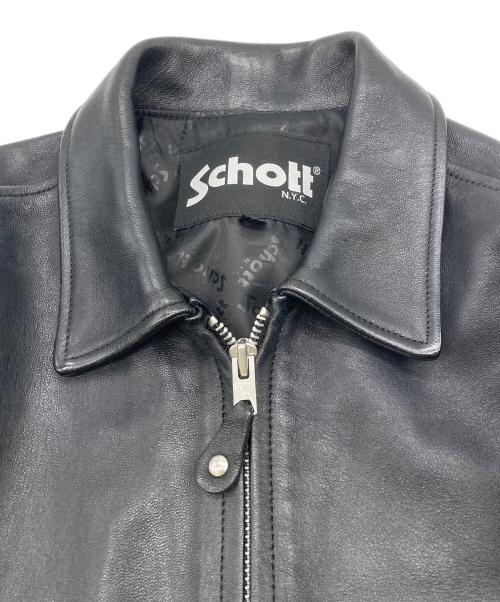 Schott（ショット）Schott (ショット) LEATHER TRACKER JACKET ブラック サイズ:Sの古着・服飾アイテム