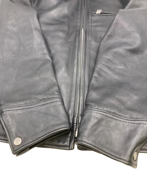 Schott（ショット）Schott (ショット) LEATHER TRACKER JACKET ブラック サイズ:Sの古着・服飾アイテム