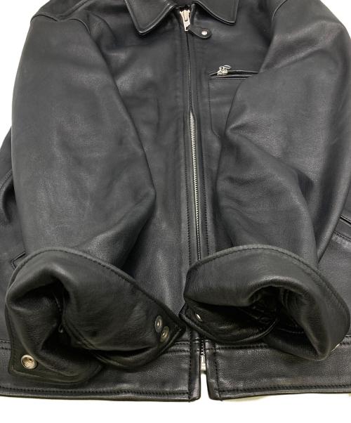 Schott（ショット）Schott (ショット) LEATHER TRACKER JACKET ブラック サイズ:Sの古着・服飾アイテム