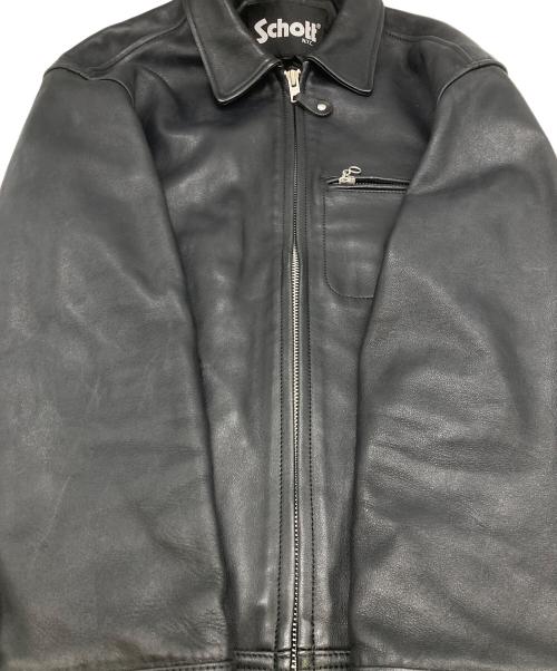 Schott（ショット）Schott (ショット) LEATHER TRACKER JACKET ブラック サイズ:Sの古着・服飾アイテム