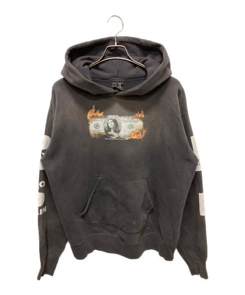 SAINT MICHAEL（セントマイケル）SAINT MICHAEL (セントマイケル) PAY MONEY TO MY PAIN (ペイ・マネー・トゥ・マイ ペイン) BRND MONEY / BK / プルオーバフーディー ブラック サイズ:Lの古着・服飾アイテム