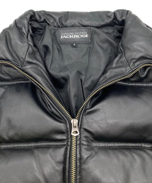 JACKROSE（ジャックローズ）JACKROSE (ジャックローズ) レザーダウンジャケット ブラック サイズ:3の古着・服飾アイテム