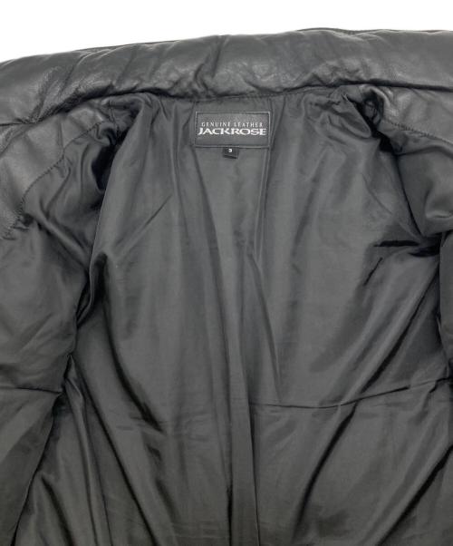 JACKROSE（ジャックローズ）JACKROSE (ジャックローズ) レザーダウンジャケット ブラック サイズ:3の古着・服飾アイテム