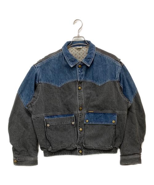 orSlow（オアスロウ）orSlow (オアスロウ) BEAMS (ビームス) Martys デニム ブルゾン ブラック×インディゴ サイズ:Mの古着・服飾アイテム