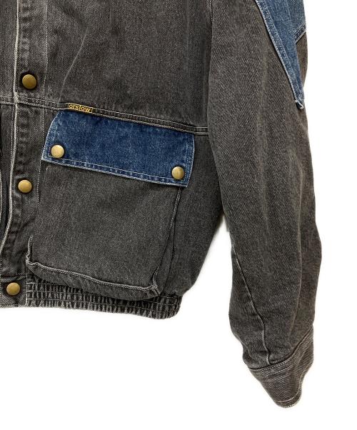 orSlow（オアスロウ）orSlow (オアスロウ) BEAMS (ビームス) Martys デニム ブルゾン ブラック×インディゴ サイズ:Mの古着・服飾アイテム