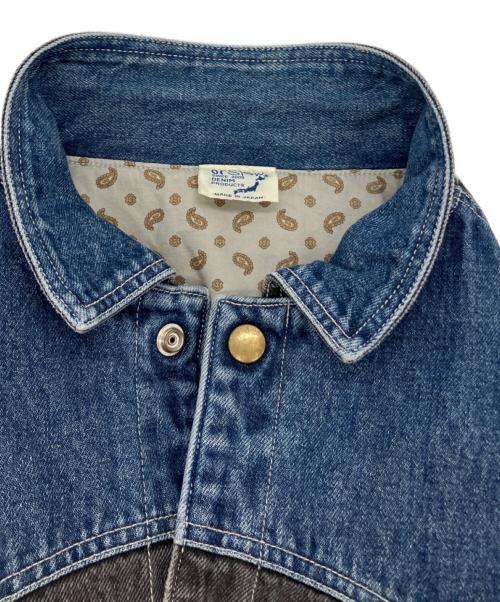 orSlow（オアスロウ）orSlow (オアスロウ) BEAMS (ビームス) Martys デニム ブルゾン ブラック×インディゴ サイズ:Mの古着・服飾アイテム