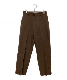 MARKAWARE（マーカウェア）の古着「FLAT FRONT TROUSERS」｜ブラウン