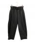 itochi（イトチ）の古着「Polyester Linon pleated track pants」｜ブラック