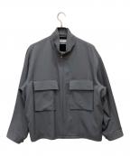 Graphpaperグラフペーパー）の古着「Light Doeskin Stand Collar Jacket」｜グレー