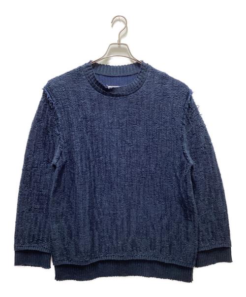 Maison Margiela（メゾンマルジェラ）Maison Margiela (メゾンマルジェラ) クルーネックニット ネイビー サイズ:Mの古着・服飾アイテム