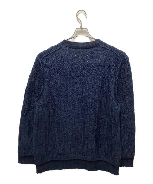 Maison Margiela（メゾンマルジェラ）Maison Margiela (メゾンマルジェラ) クルーネックニット ネイビー サイズ:Mの古着・服飾アイテム